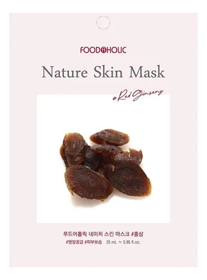 Тканевая маска для лица с экстрактом красного женьшеня Red Ginseng Nature Skin Mask 23мл тканевая маска для лица с экстрактом красного женьшеня red ginseng nature skin mask 23мл