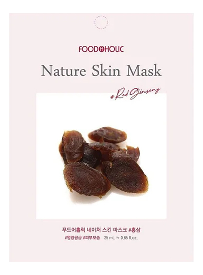

Тканевая маска для лица с экстрактом красного женьшеня Red Ginseng Nature Skin Mask 23мл