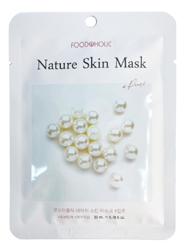 Купить Тканевая маска для лица с экстрактом жемчуга Pearl Nature Skin Mask 23мл, FoodaHolic