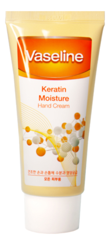 Увлажняющий крем для рук с кератином Vaseline Keratin Moisture Hand Cream 80мл foodaholic крем для рук с кератином vaseline keratin moisture hand cream for all skin types 80 мл