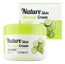 FoodaHolic Массажный крем для лица и тела с экстрактом огурца Nature Skin Massage Cream Cucumber 300мл