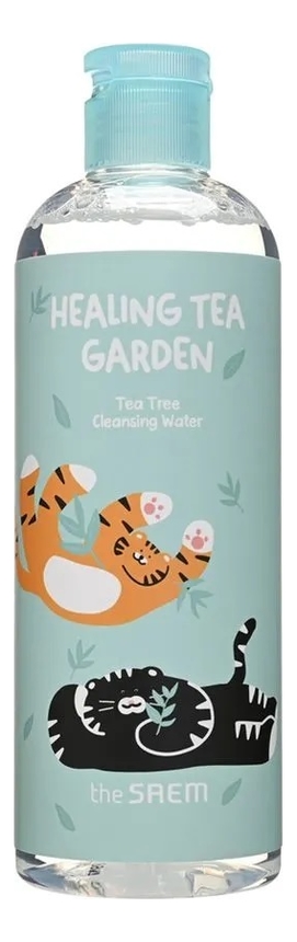 Очищающая вода с экстрактом чайного дерева Healing Tea Garden Tea Tree Cleansing Water: Очищающая вода 300мл (новый дизайн) очищающая вода с экстрактом зеленого чая healing tea garden green tea cleansing water вода 1000мл