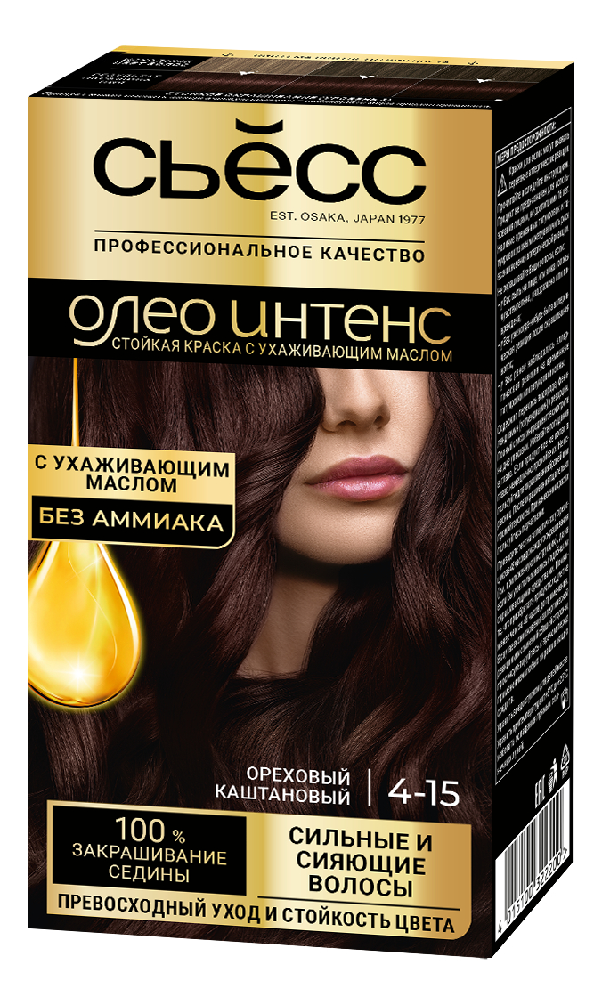 

Краска для волос Oleo Intense 115г: 4-15 Ореховый каштановый, Краска для волос Oleo Intense 115г