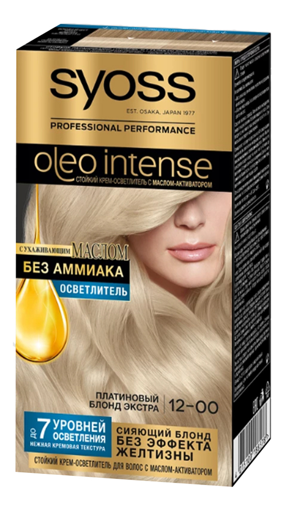 

Краска для волос Oleo Intense 115г: 12-0 Платиновый блонд экстра, Краска для волос Oleo Intense 115г