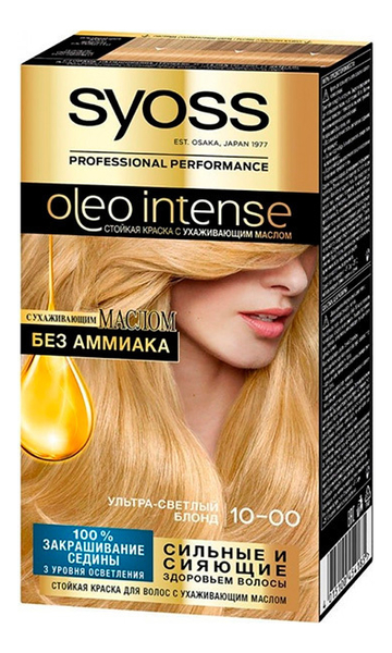 

Краска для волос Oleo Intense 115г: 10-00 Ультра-светлый блонд, Краска для волос Oleo Intense 115г