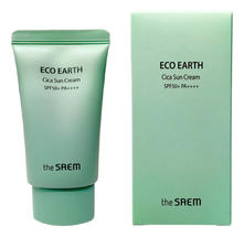 The Saem Солнцезащитный крем для чувствительной кожи лица Eco Earth Cica Sun Cream SPF50+ PA++++ 50г