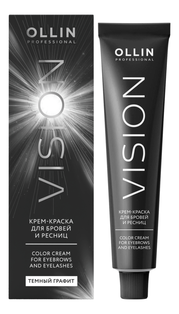 

Крем-краска для бровей и ресниц Vision Color Cream 20мл: Темный графит, Крем-краска для бровей и ресниц Vision Color Cream 20мл
