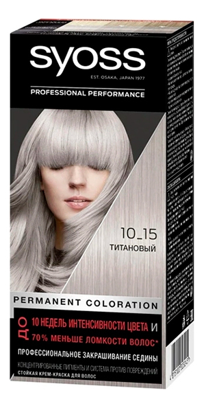 

Стойкая крем-краска для волос Color Salon Plex 115мл: 10-15 Титановый, Стойкая крем-краска для волос Color Salon Plex 115мл