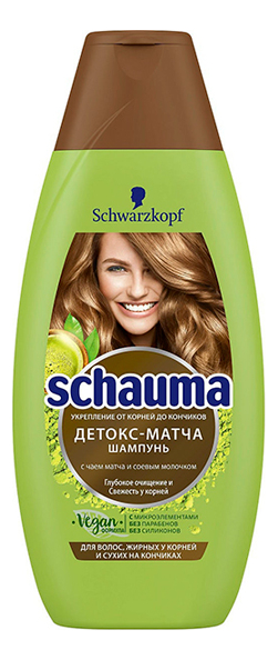 

Шампунь для волос Детокс-матча: Шампунь 380мл, Шампунь для волос Детокс-матча