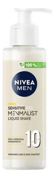 Жидкий крем для бритья чувствительной кожи Sensitive Pro Menmalist 200мл