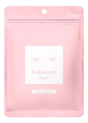 Купить Маска для лица Увлажнение и баланс кожи Face Mask Pure Balance Pink: Маска 7шт, LuLuLun