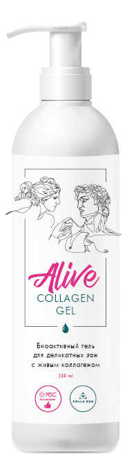 Биоактивный гель для деликатных зон с живым коллагеном Alive Collagen Gel 250мл