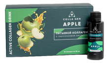 COLLA GEN Биологически активная добавка к пище Питьевой коллаген с гиалуроновой кислотой и соком яблока 10*50мл