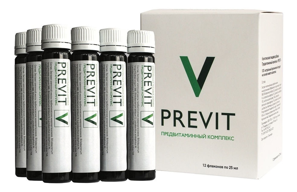 

Комплексная пищевая добавка Предвитаминный комплекс Previt 12*25мл