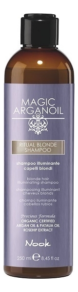шампунь для блондированных волос magic arganoil ritual blonde shampoo шампунь 1000мл Шампунь для блондированных волос Magic Arganoil Ritual Blonde Shampoo: Шампунь 250мл