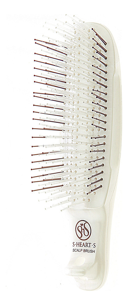 Расческа Scalp Brush Com (мягкая, белая) фотографии