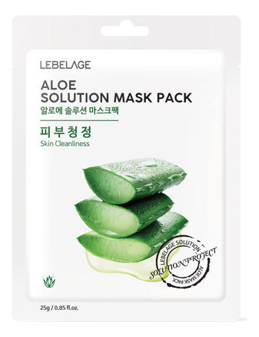 

Тканевая маска для лица с экстрактом алоэ вера Aloe Solution Mask Pack 25г