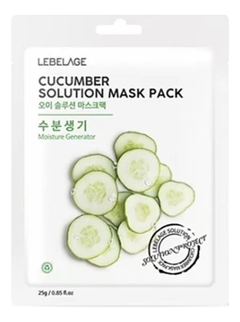 Тканевая маска для лица с экстрактом огурца Cucumber Solution Mask Pack 25г