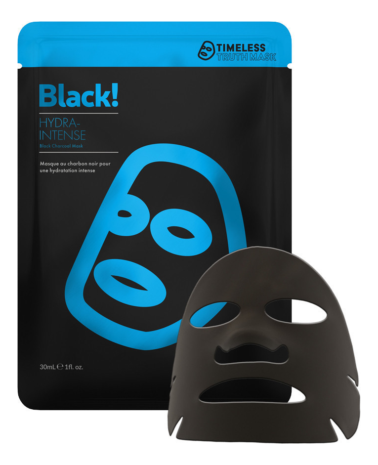 Купить Интенсивно очищающая и увлажняющая маска для лица на основе активированного угля Hydra-Intense Black Charcoal Mask: Маска 1шт, Timeless Truth Mask