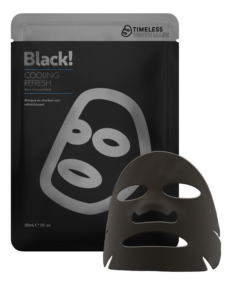 Освежающая маска для лица с охлаждающим эффектом на основе активированного угля Luminizing Cooling Refresh Black Charcoal Mask: Маска 30мл