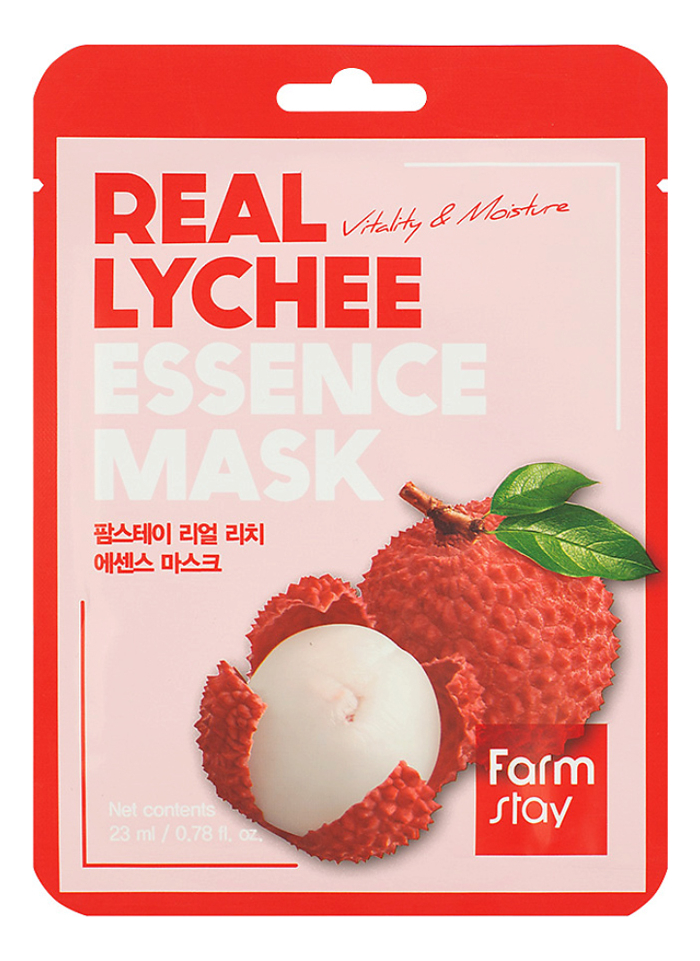 

Тканевая маска для лица с экстрактом личи Real Lychee Essence Mask 23мл: Маска 1шт, Тканевая маска для лица с экстрактом личи Real Lychee Essence Mask 23мл