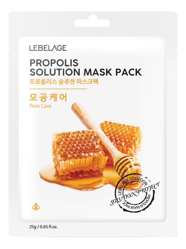 Тканевая маска для лица с прополисом Propolis Solution Mask Pack 25г тканевая маска для лица с морской водой aqua solution mask pack 25г