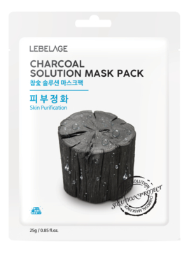 Тканевая маска для лица с древесным углем Charcoal Solution Mask Pack 25г