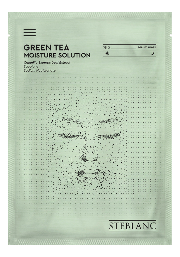 Тканевая маска-сыворотка для лица увлажняющая с экстрактом зеленого чая Green Tea Moisture Solution 28г