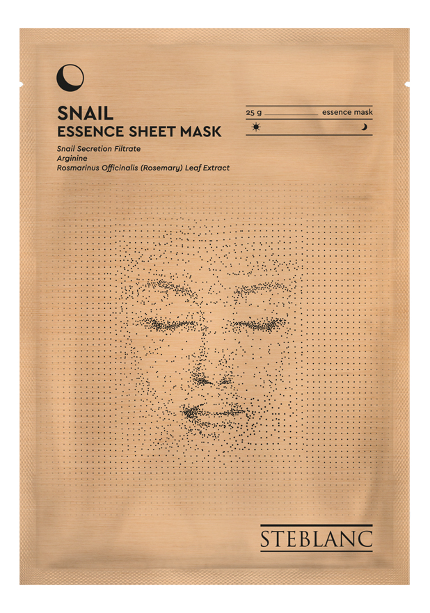 Тканевая маска эссенция для лица с муцином улитки Snail Essence Sheet Mask 25г тканевая маска эссенция для лица с муцином улитки steblanc essence sheet mask snail 1 шт