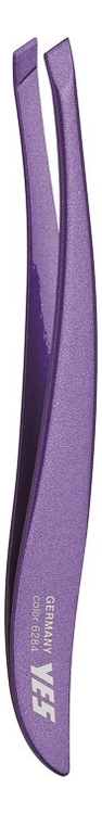 пинцет для бровей наклонный 96113 9см Пинцет для бровей узкий, наклонный 9см: Фиолетовый