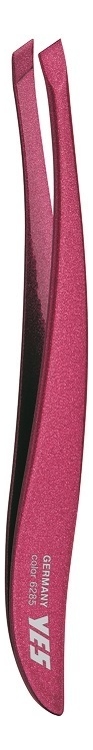пинцет для бровей наклонный 96113 9см Пинцет для бровей узкий, наклонный 9см: Розовый