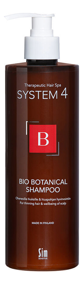 

Биоботанический шампунь против выпадения и для стимуляции волос System 4 Bio Botanical Shampoo B: Шампунь 500мл, Биоботанический шампунь против выпадения и для стимуляции волос System 4 Bio Botanical Shampoo B