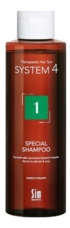 

Терапевтический шампунь для нормальной и жирной кожи головы System 4 Special Shampoo No1: Шампунь 250мл, Терапевтический шампунь для нормальной и жирной кожи головы System 4 Special Shampoo No1