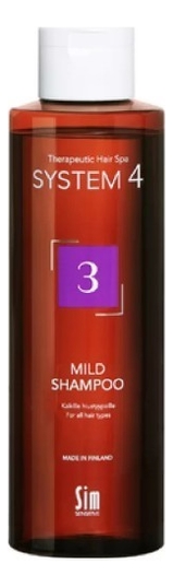 

Терапевтический шампунь для ежедневного применения System 4 Mild Shampoo No3: Шампунь 250мл, Терапевтический шампунь для ежедневного применения System 4 Mild Shampoo No3