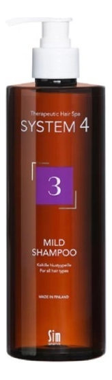 

Терапевтический шампунь для ежедневного применения System 4 Mild Shampoo No3: Шампунь 500мл, Терапевтический шампунь для ежедневного применения System 4 Mild Shampoo No3