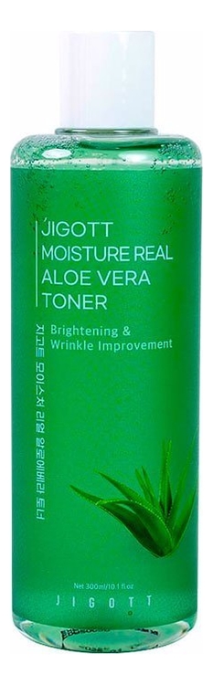 Увлажняющий тонер с экстрактом алоэ вера Moisture Real Aloe Vera Toner 300мл тонер для лица увлажняющий с алоэ jigott moisture real aloe vera toner