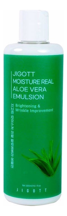 Увлажняющая эмульсия с экстрактом алоэ вера Moisture Real Aloe Vera Emulsion 300мл jigott эмульсия увлажняющая с алоэ moisture real aloe vera emulsion 300мл 2 штуки