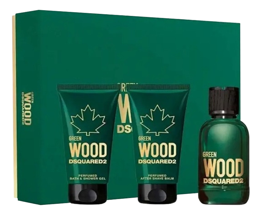 

Green Wood: набор (т/вода 50мл + гель д/душа 50мл + бальзам п/бритья 50мл), Green Wood