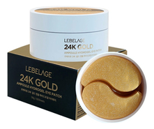 Lebelage Гидрогелевые патчи для кожи вокруг глаз с золотом 24K Gold Ampoule Hydrogel Eye Patch 60шт