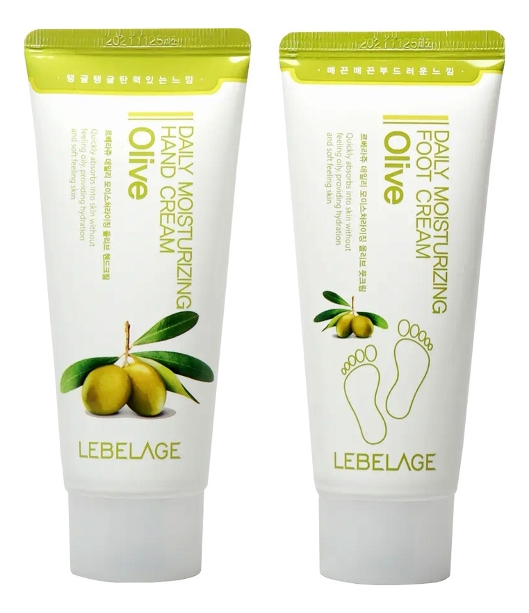 

Набор с оливковым маслом Daily Moisturizing Olive 2*100мл (крем для ног Foot Cream + крем для рук Hand Cream)