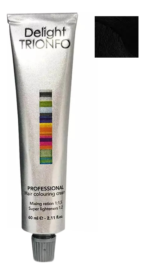 

Стойкая крем-краска для волос Delight Trionfo Hair Colouring Cream 60мл: 1-0 Черный, Стойкая крем-краска для волос Delight Trionfo Hair Colouring Cream 60мл