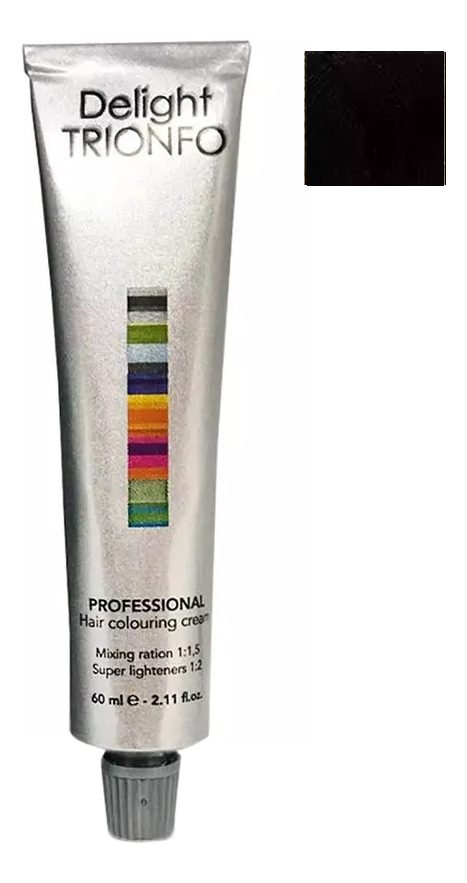 

Стойкая крем-краска для волос Delight Trionfo Hair Colouring Cream 60мл: 4-29 Средний коричневый пепельный фиолетовый, Стойкая крем-краска для волос Delight Trionfo Hair Colouring Cream 60мл