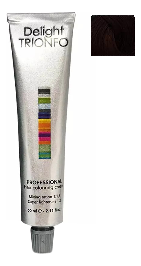 

Стойкая крем-краска для волос Delight Trionfo Hair Colouring Cream 60мл: 4-6 Средний коричневый шоколадный, Стойкая крем-краска для волос Delight Trionfo Hair Colouring Cream 60мл