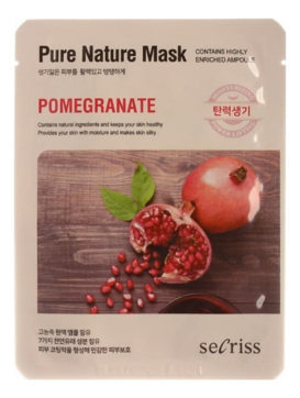 Тканевая маска с экстрактом граната Secriss Pure Nature Mask Pack Pomeganate 25мл