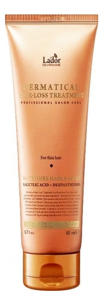 Купить Укрепляющая маска для тонких волос Dermatical Hair-Loss Treatment For Thin Hair: Маска 50мл, La`dor