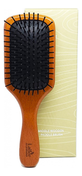 Деревянная расческа для волос Middle Wooden Paddle Brush
