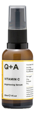 Q+A Осветляющая сыворотка для лица Vitamin C Brightening Serum 30мл