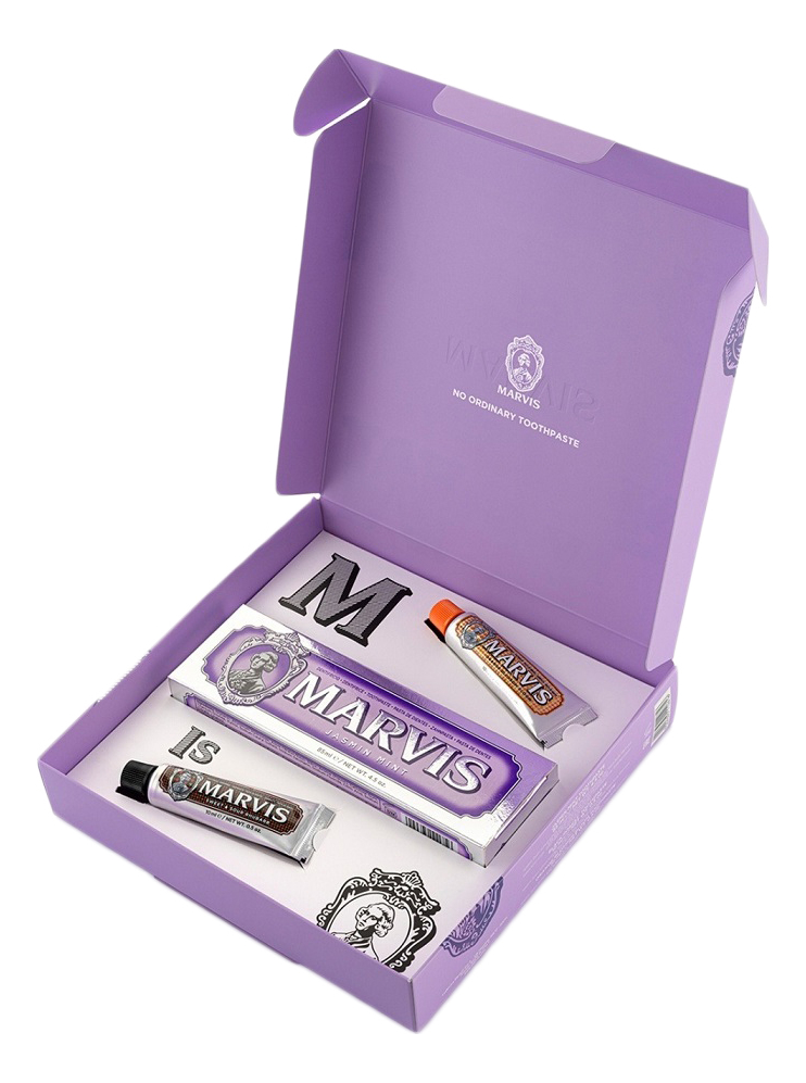 

Набор зубных паст The Sweets (паста Jasmin Mint 85мл + паста Black Forest 10мл + паста Orange Blossom Bloom 10мл)