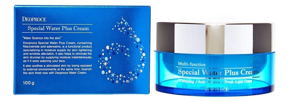 

Крем увлажняющий для лица на водной основе Special Water Plus Cream: Крем 100г, Крем увлажняющий для лица на водной основе Special Water Plus Cream