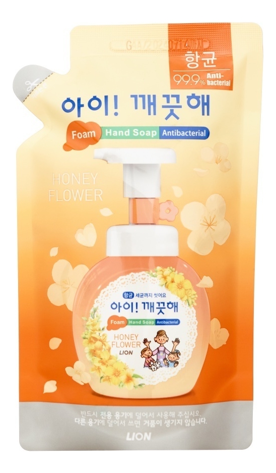 Пенное мыло для рук Foam Hand Soap Honey Flower (медовые цветы): Мыло 200мл пенное мыло для рук с лимоном foam hand soap antibacterial lemon мыло 250мл